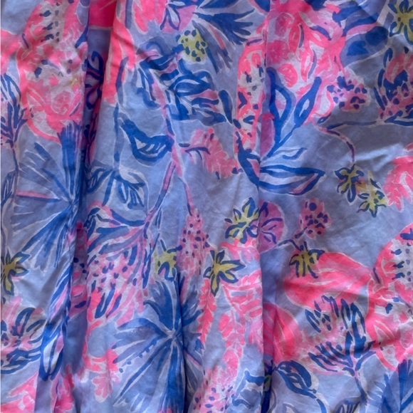 Lilly Pulitzer Corina cotton midi wrap skirt Multi Elephant Splash print L - Picture 3 of 6